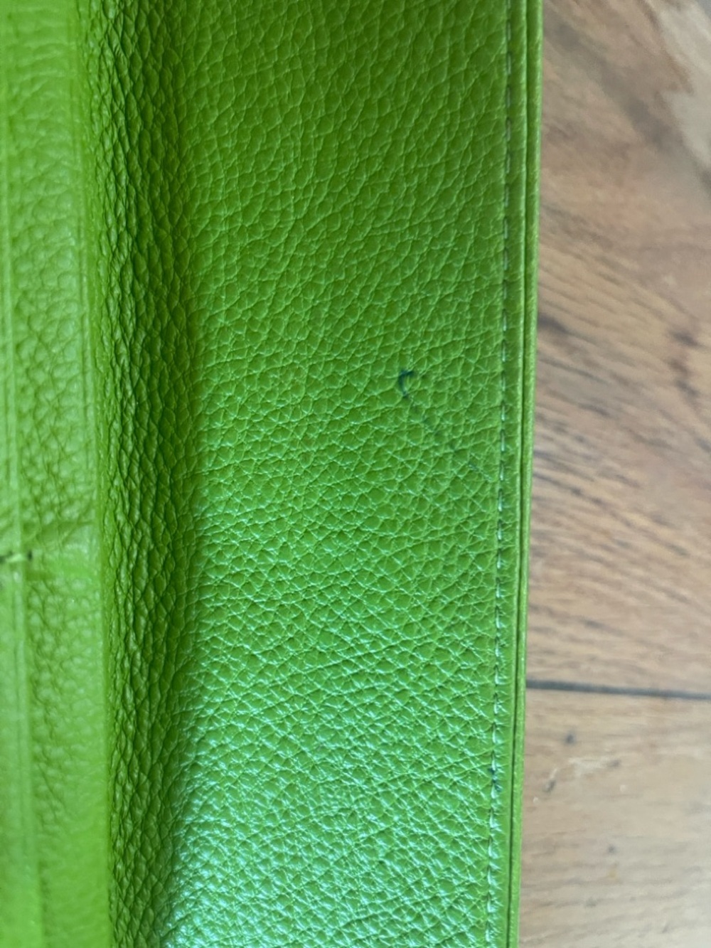 Michael Kors Lime Green Pebbled Leather Continental Wallet - Picture 4 of 8